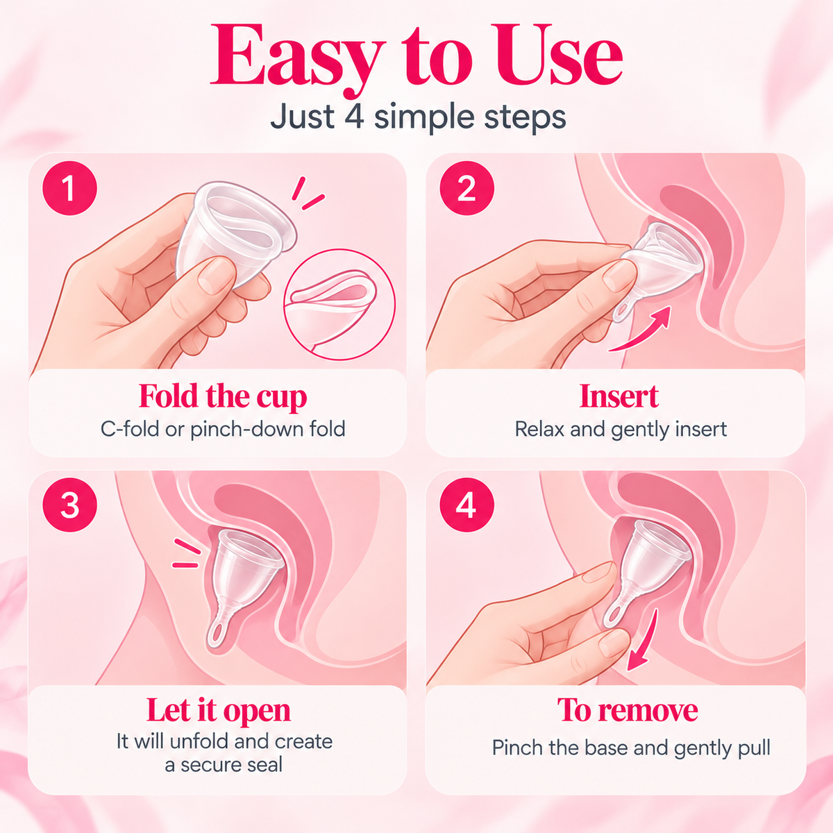 How to use your Eunali cup.