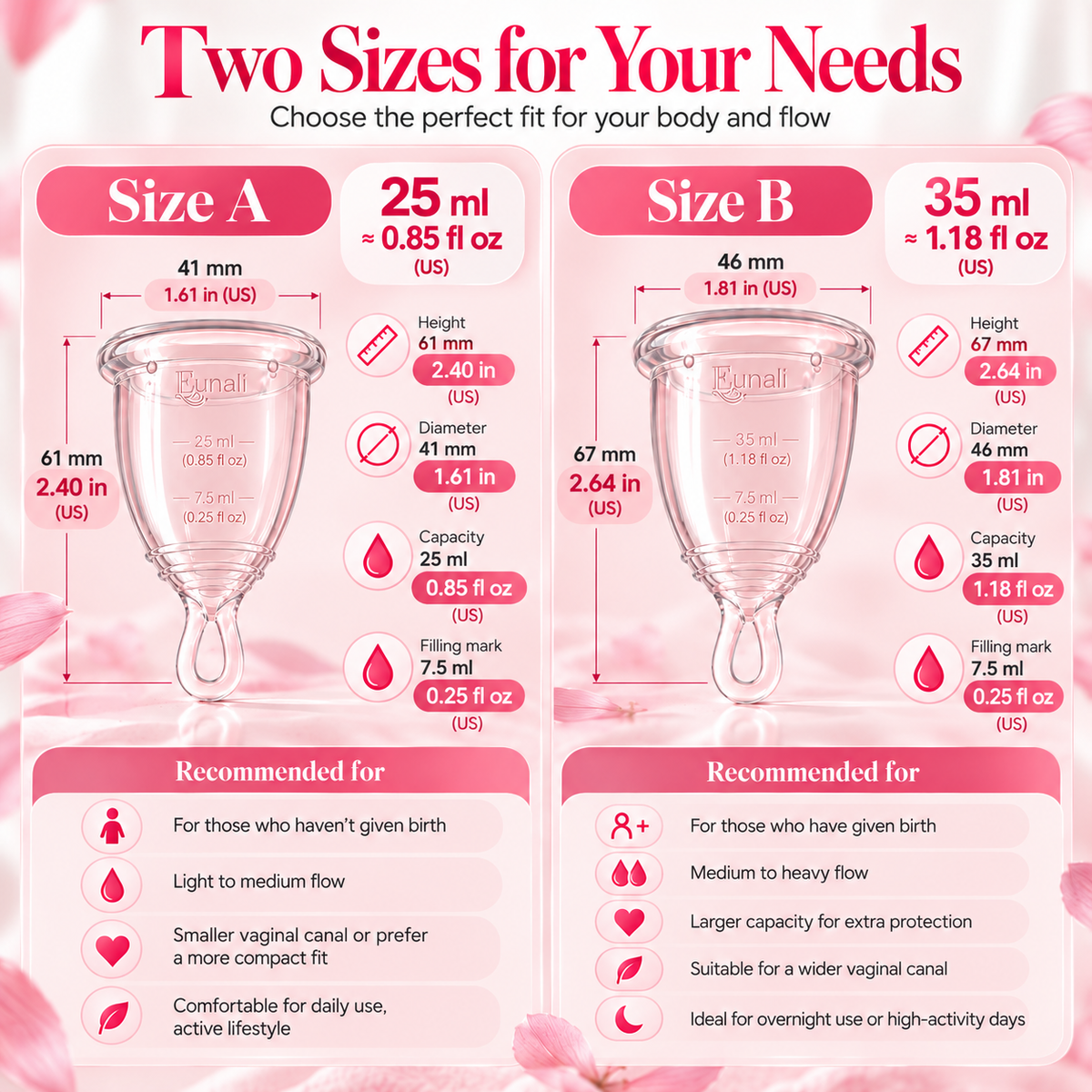 Two sizes. Your choice.